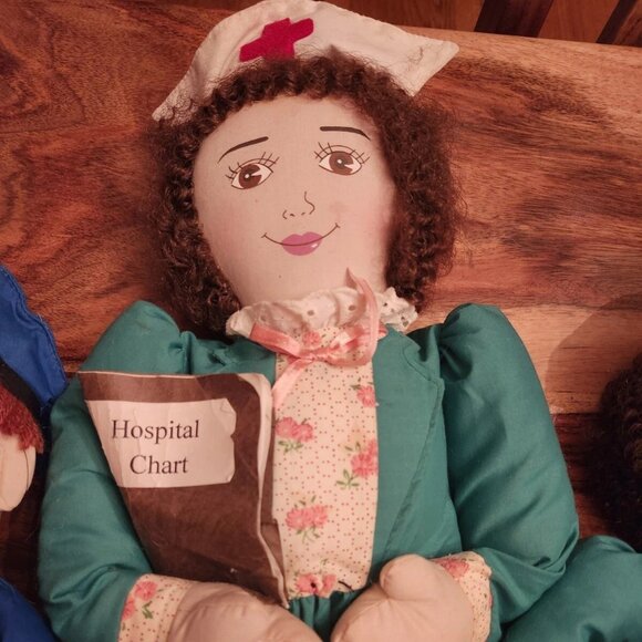 Puppets, 1997 Bag Lady Dolls, Nurses & Police, 24" Long, set of 3 - Picture 6 of 9